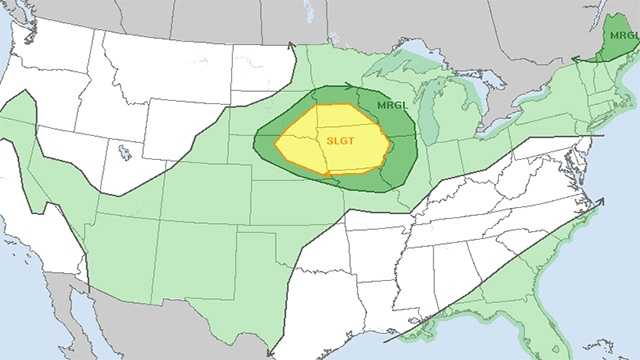 Chance for severe storms across Iowa on Saturday.