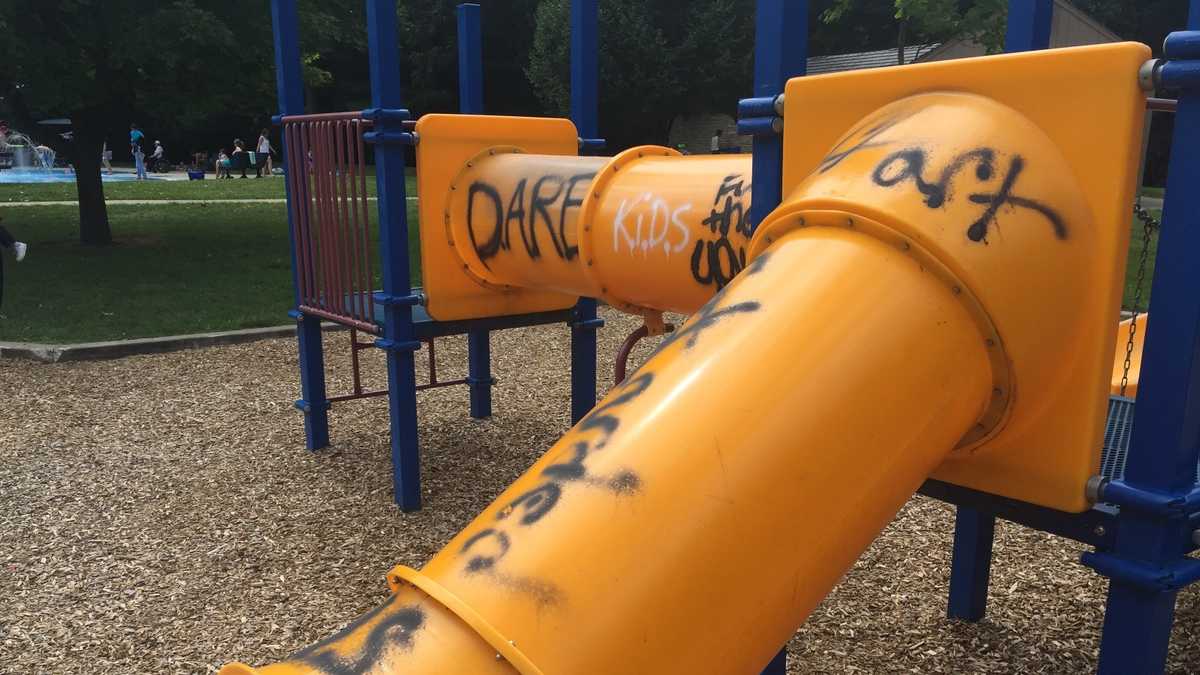 Park vandalized with spray paint, obscenities