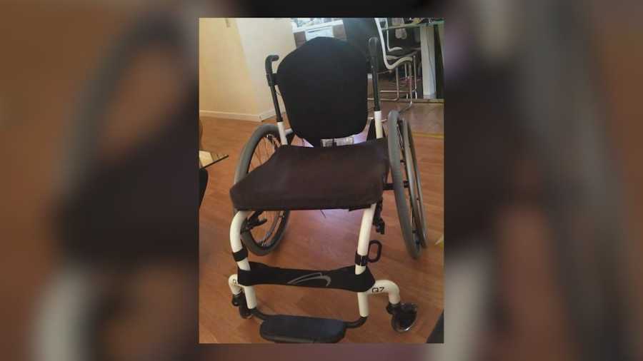 Brandy Ray's wheelchair was stolen after it fell off a truck.