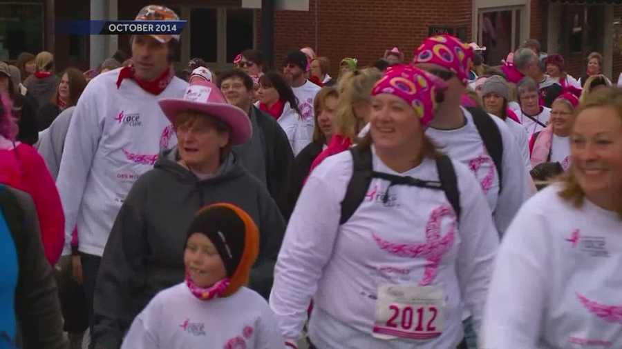 Thousands of people support breast cancer survivors during the Susan G. Komen Race for the Cure.