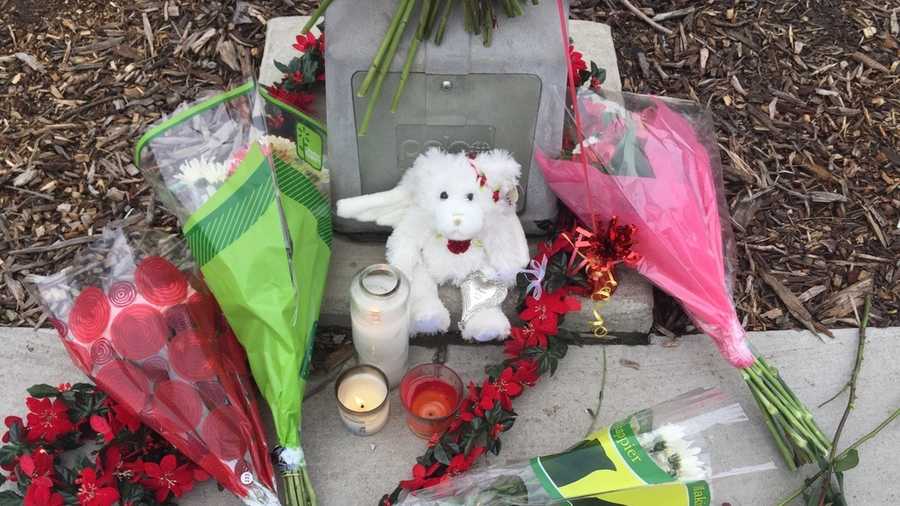 Memorial now at scene of fatal hit-and-run crash in Ames.