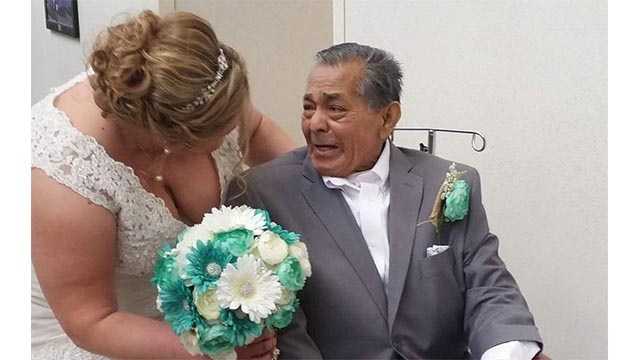 "Here's a picture that shows how much being able to walk me down the isle meant to my grandpa," said Tiffany Medearis.