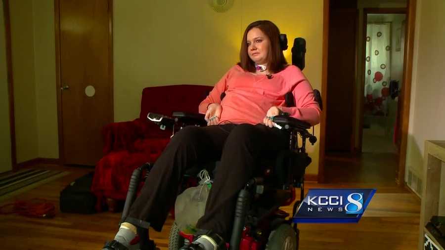 Nikki Faux, 28, has been paralyzed from the chest down since a car crash on October 29, 2014.