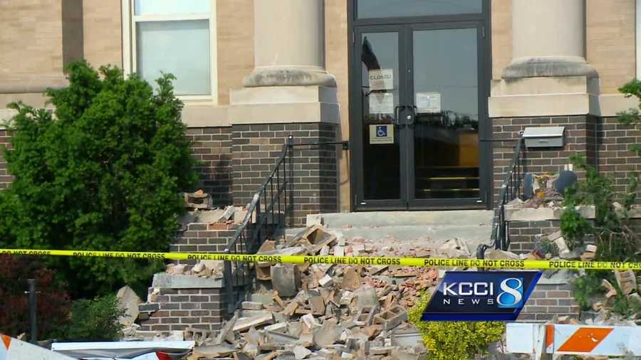 The front end of the Boone County Historical Center partially collapsed Sunday.