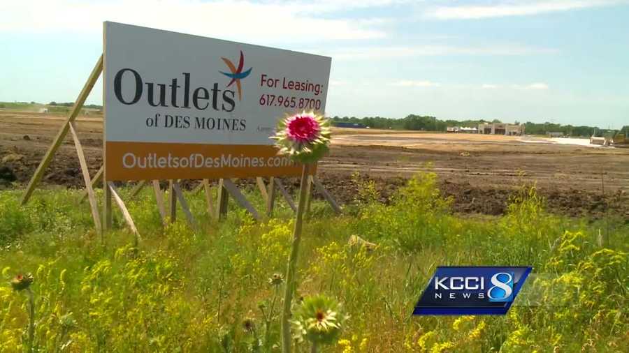 Construction is underway on the new, 300,000-square-foot Outlets of Des Moines in Altoona, Iowa.