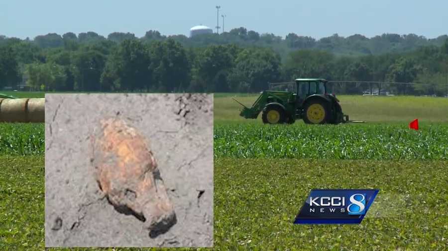 DuPont Pioneer employees were forced to evacuate after an employee stumbled across a hand grenade in a field Monday afternoon.