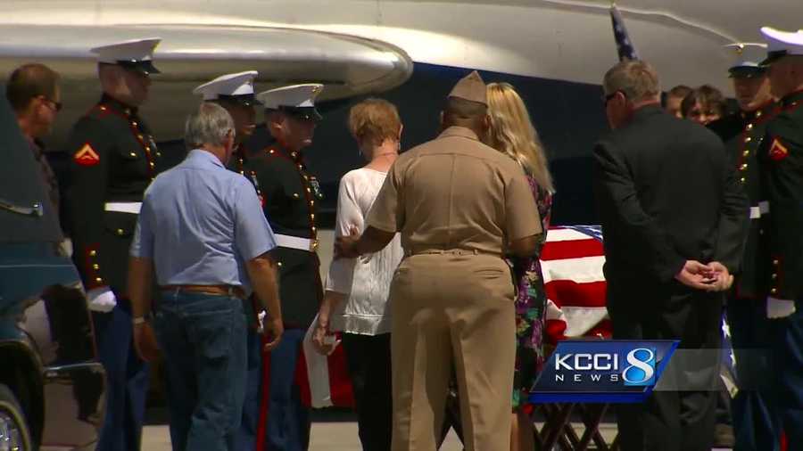 The Iowa Patriot Guard Riders escorted Private Haraldson's remains from the airport in Des Moines to the funeral home in Fort Dodge this afternoon.