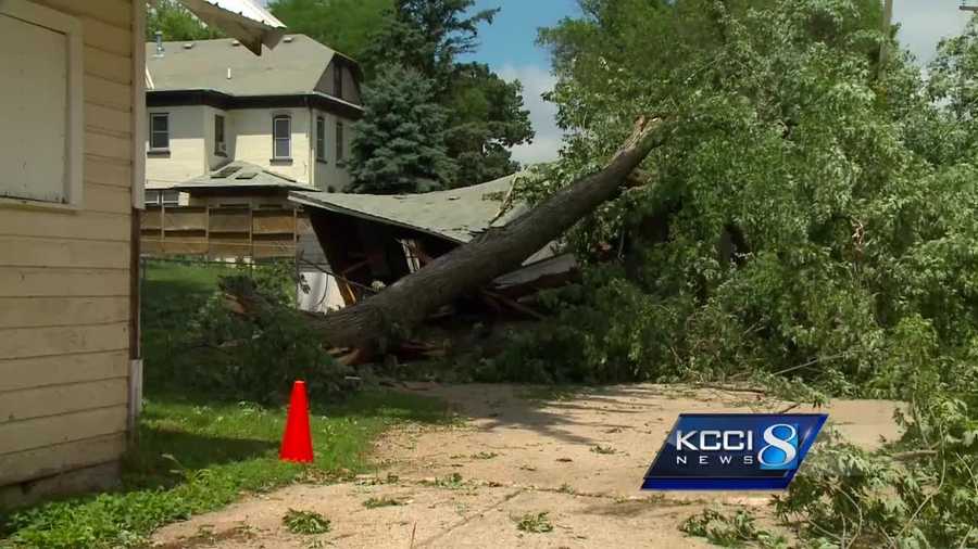 Western Iowa residents woke up to toppled trees and down power lines Wednesday morning following a violent overnight storm.