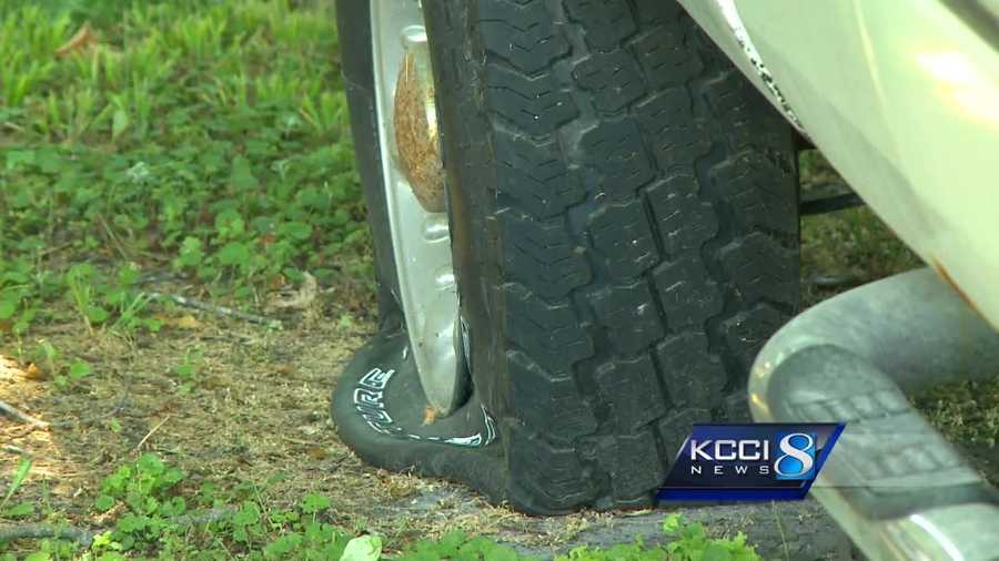 Several Van Meter residents discovered their tires had been slashed overnight Wednesday.