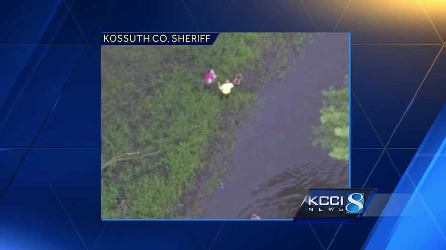 Deputies used a drone to find and rescue two stranded boaters on the Des Moines River.