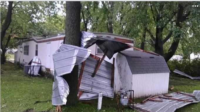 Storm damage from Eagle Grove, Iowa
