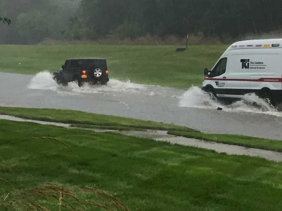 swanson flooding clive 2 Flooding on Swanson Blvd. in Clive