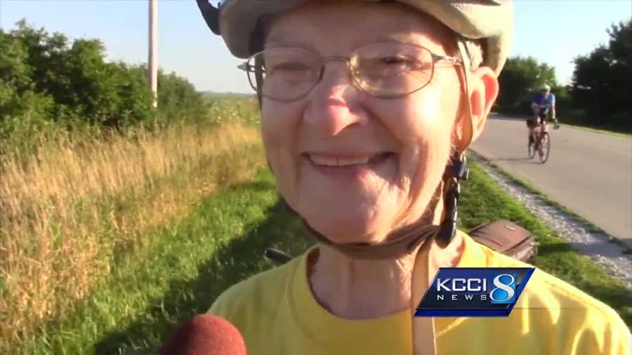 One RAGBRAI rider is getting a lot of attention on the RAGBRAI route.