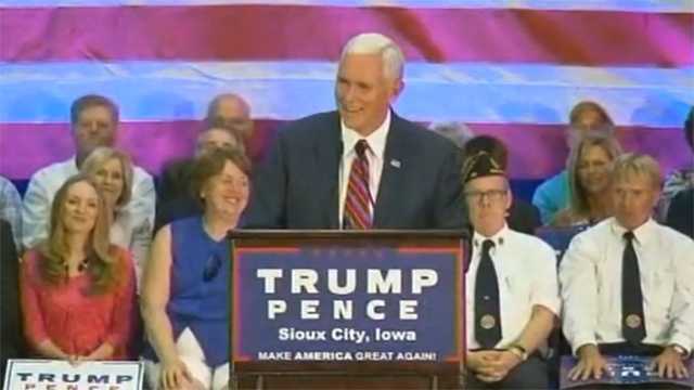 Gov. Mike Pence in Sioux City, Iowa.