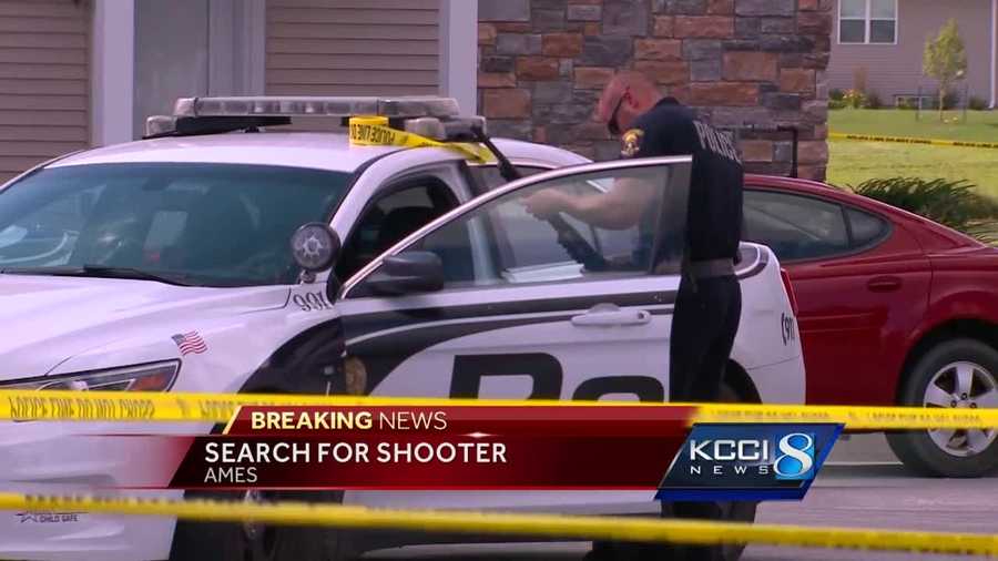 Ames police and other law enforcement are searching for a man in north Ames neighborhoods in connection with a shooting Tuesday.