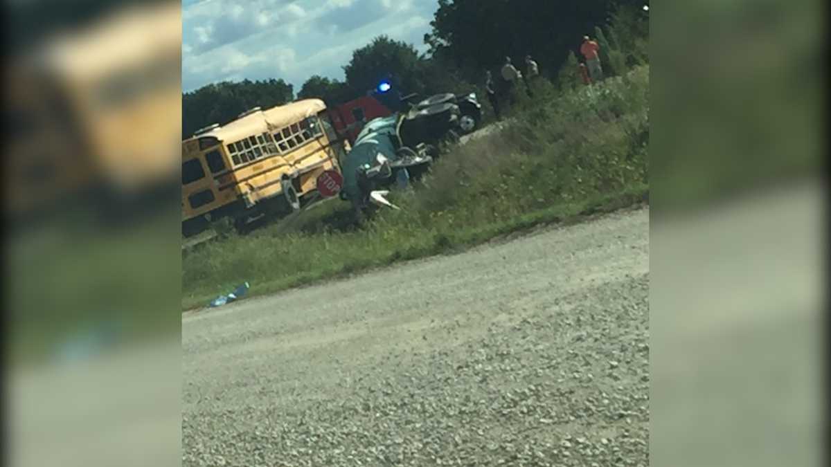 School bus driver cited in crash where 2 students hurt