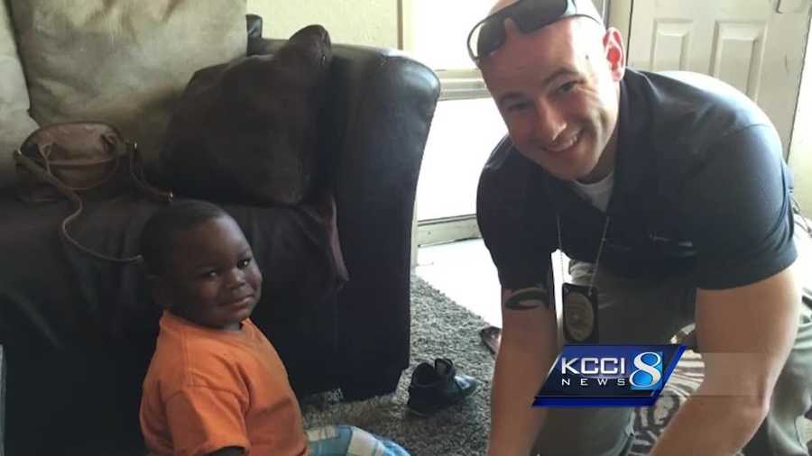 A few Johnston police officers went above and beyond the call of duty this week for one little boy.