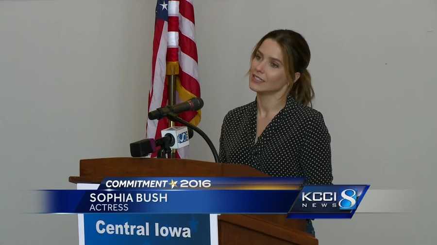 Actress Sophia Bush joined Tom Vilsack Sunday in encouraging Iowans to elect a president who has everyone’s best interest at heart.
