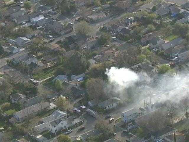 Photos: Crews Battle Sacramento House Fire