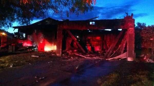 A home was destroyed by an early morning blaze in Rancho Cordova.