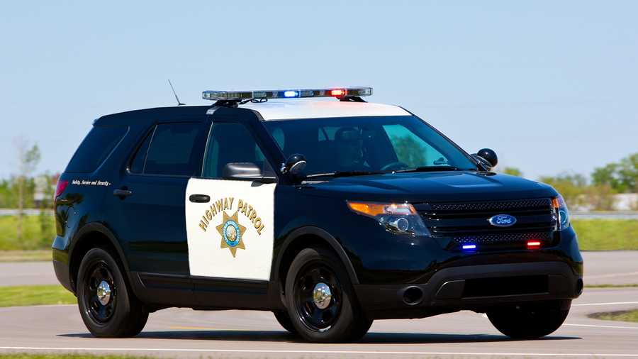 This digitally altered photograph shows what a Ford Police Interceptor will look like with CHP markings.