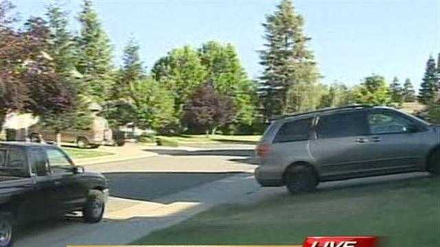 Elk Grove police are searching a nieghborhood for a suspected car thief who could be armed.