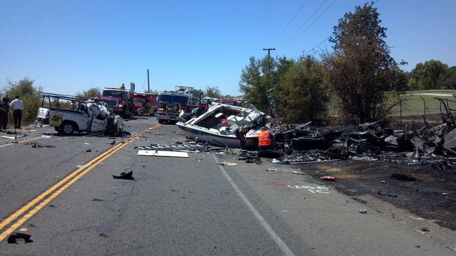 One person was killed and two injured in a head-on crash along Jackson Highway Wednesday in Rancho Murieta.