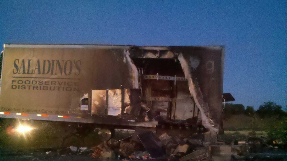 Photos from the field Big Rig spills food along Highway 99
