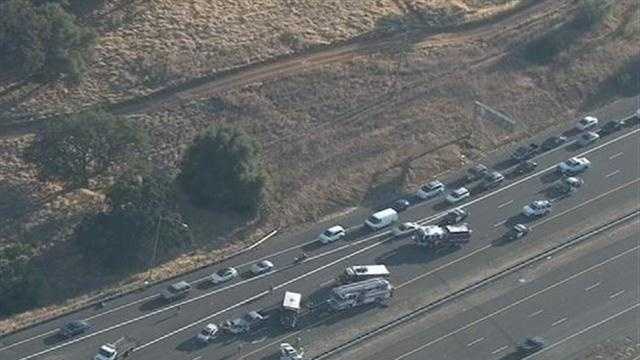 Photos: Four-car crash snarls traffic on Highway 50