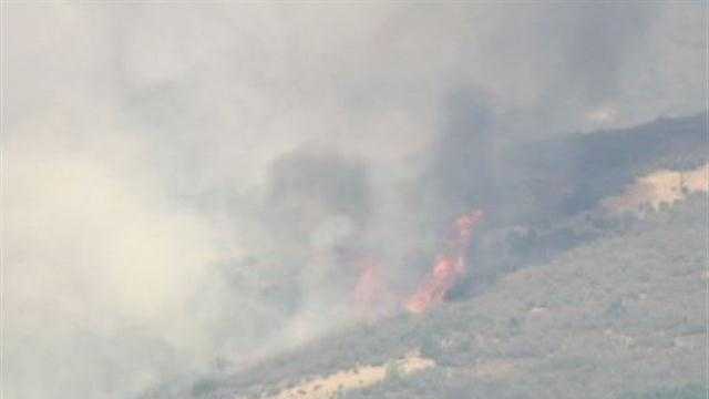 LiveCopter 3 image of the Ponderosa Fire. (Aug. 21)