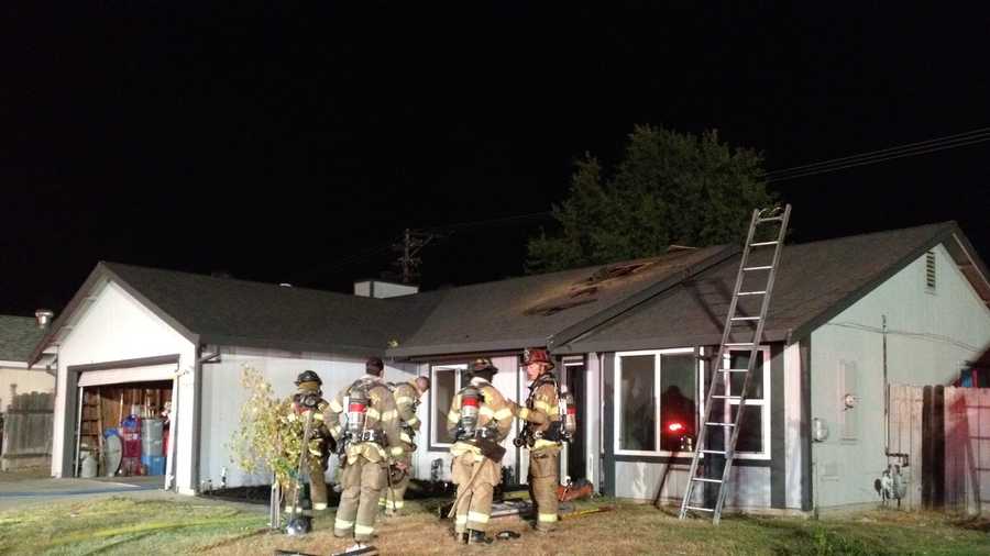 Fire damaged a home on Caber Way in Antelope on Friday.