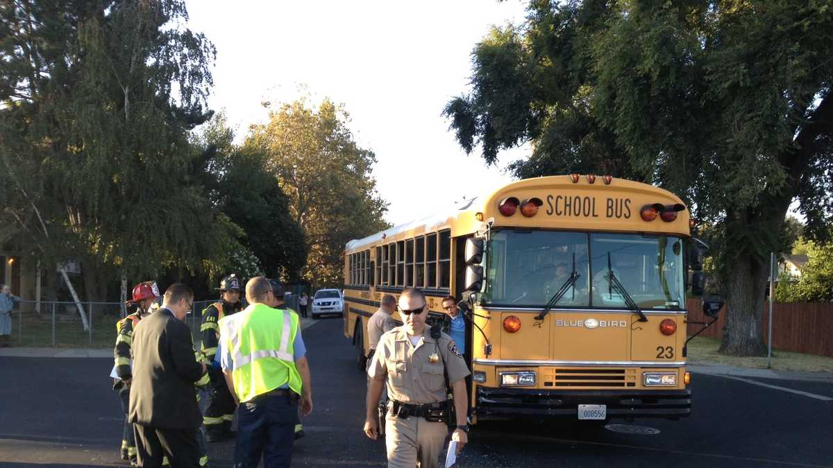3 hurt as school bus, car collide in West Sacramento