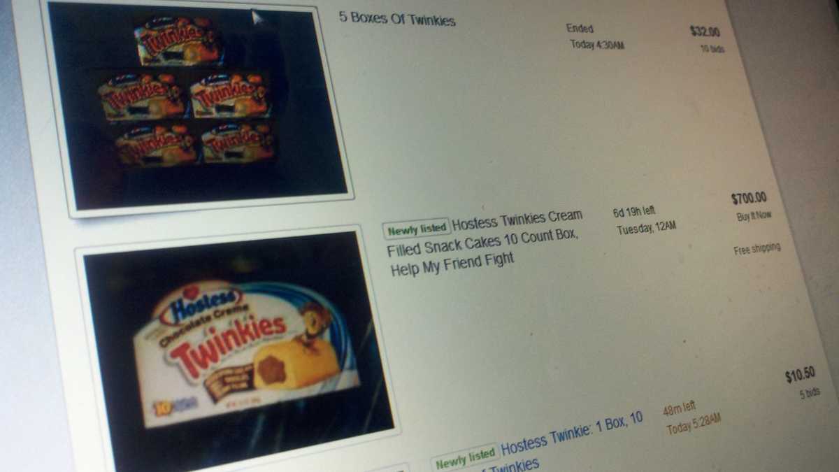 Value of Twinkies takes off online