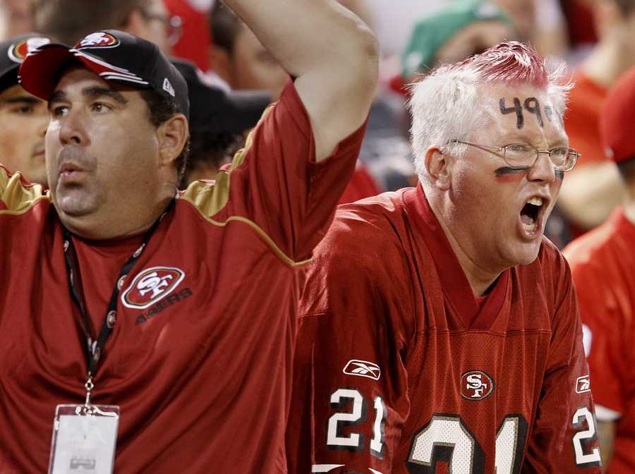 San Francisco 49ers fans: Then and now