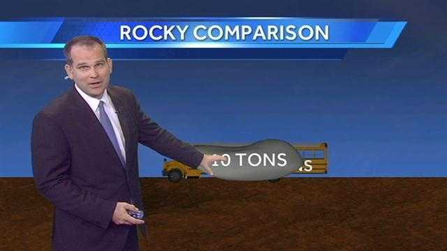 KCRA 3's meteorologist Dirk Verdoorn illustrates the size of the meteorite that injured thousands in Russia as well as the asteroid that flew close to Earth.