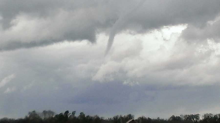 Photos of what appears to be a tornado in Tehama County. Photo submitted to KHSL-TV by viewer Shane Dawson. (Feb. 19, 2013)