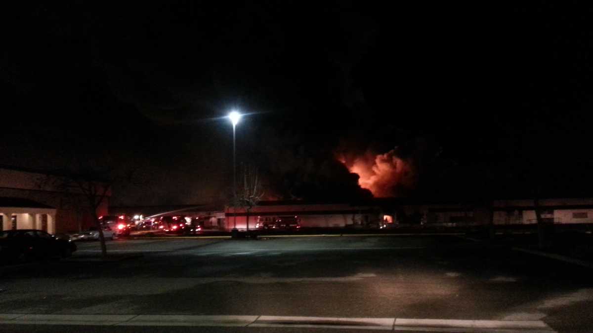 Photos Former Turlock cheese factory goes up in flames