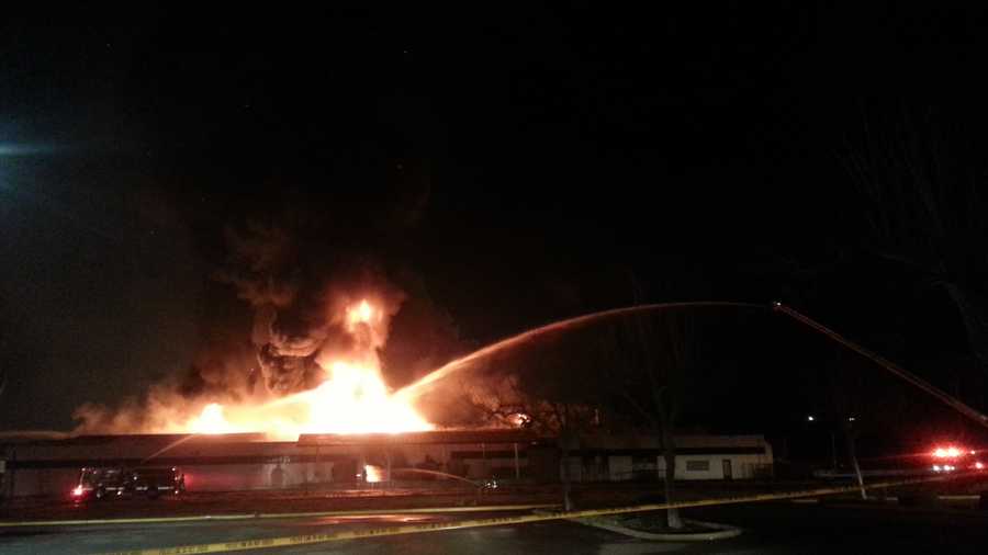 Firefighters battled a blaze that was deemed "suspicious" by Turlock police on Tuesday night.