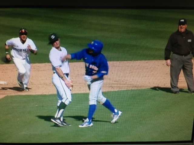 Photos Punch Leads To Bench Clearing Baseball Brawl