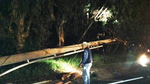 Driver suspected of DUI smashes into power pole