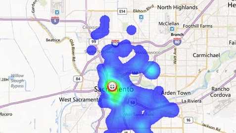 sacramento crime map heat