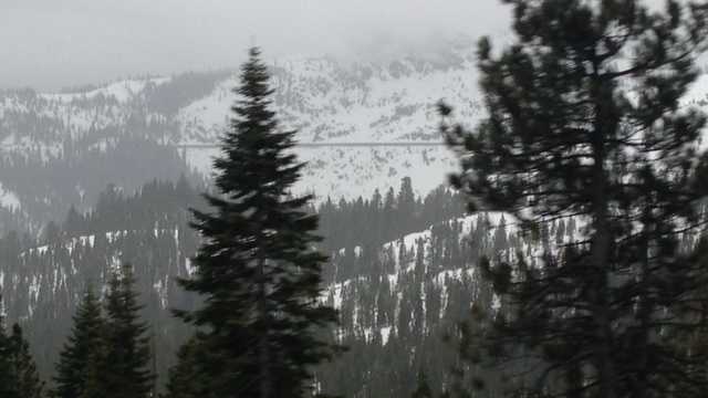 Tuesday saw wet weather on the way to the Lake Tahoe region (March 19, 2013).