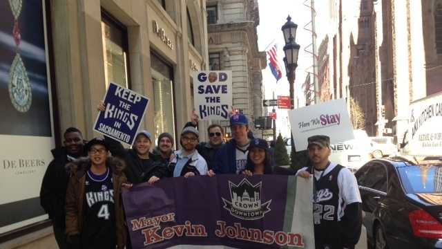 Sacramento fans traveled to New York to show their support for the Kings.
