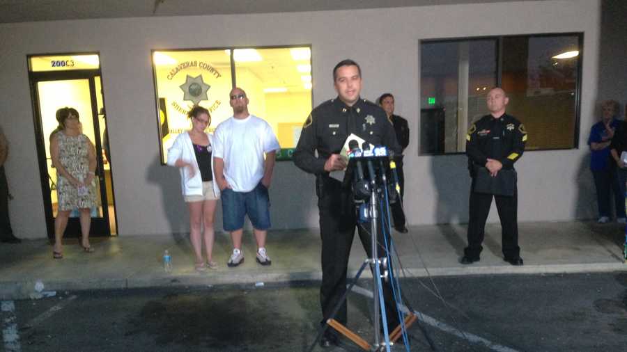 Calaveras County officials held a news conference on Monday night (April 29, 2013).