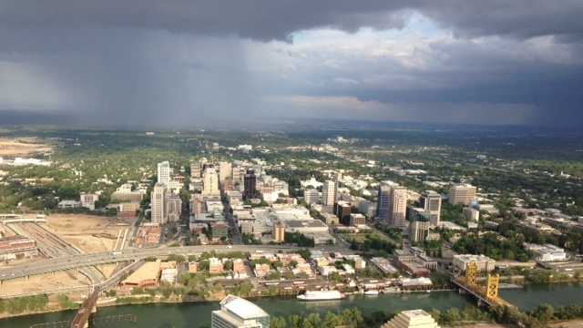 LiveCopter flies over the downtown Sacramento area (May 6, 2013).