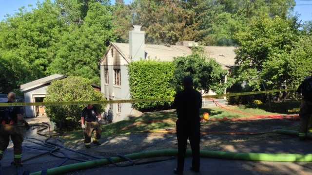 At the scene of a Fair Oaks house fire Monday (May 13, 2013).