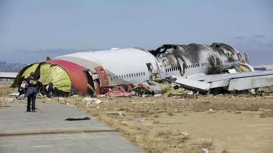 The National Transportation Safety Board took the following photos as part of its investigation into Saturday's Asiana Airlines plane crash.