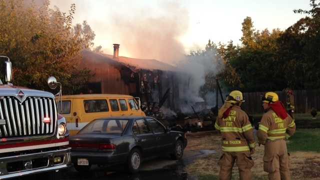 Photos: Dog alerts family to fire, everyone escapes