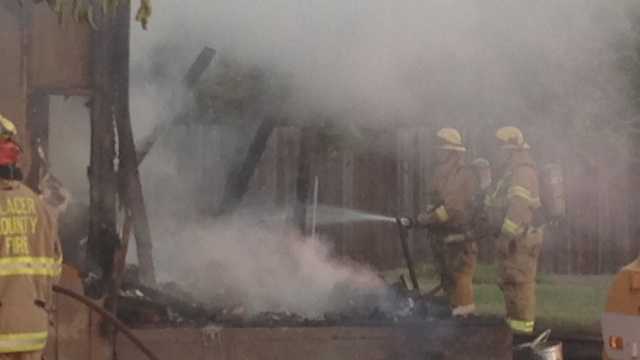Photos: Dog alerts family to fire, everyone escapes