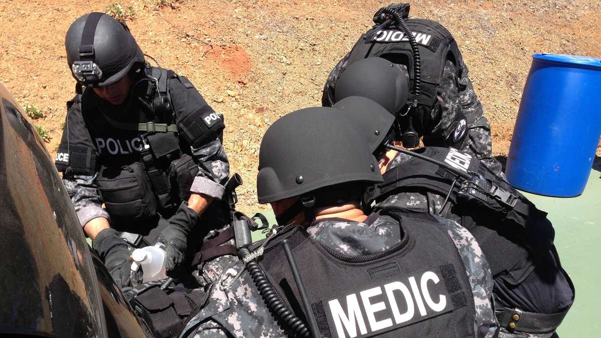 Tactical medics train with SWAT team